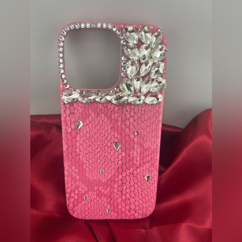 Luxury Pink Rhinestone iPhone 16 Pro Max Case - Picture 6 of 6